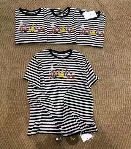 CC+夏上新韩系休闲卡通印花条纹宽松大版短袖T恤女上衣潮