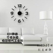 创意欧式新品简约DIY数字装饰时钟挂表客厅卧室静音现代钟表挂钟