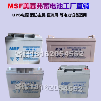 美赛弗MSF蓄电池MF40-12 38-12 65-12 MF100-12 12V40AH直流屏UPS