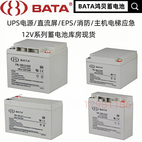 BATA鸿贝蓄电池FM/BB1228T12V18