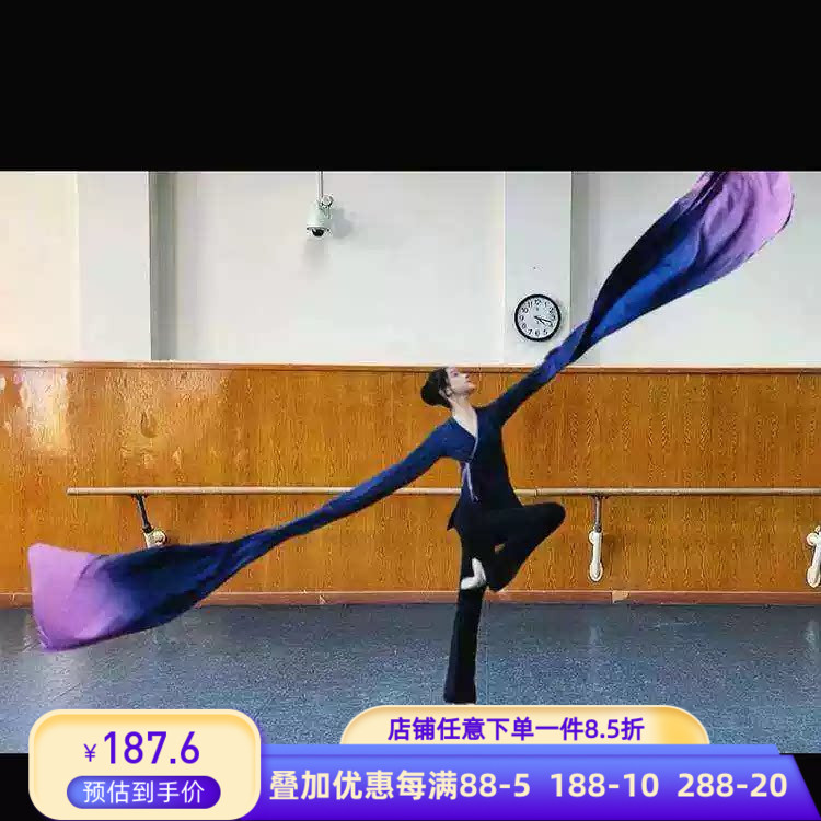 北舞同款身韵巡礼袖舞蹁跹水袖服装表演演出集训练功服翩袖甩袖舞