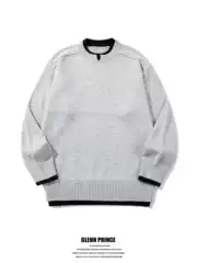 Gpstudio American-Style Trendy Brand Fake Two-Piece Sweater with a Lazy High-End Feel, Versatile Loose-Fitting Knitwear for Men in Autumn