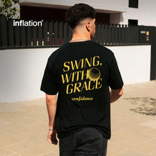 日本ぜいた捷展男装 运动轻薄速 COOLMAX英文印花T恤2026春夏新品