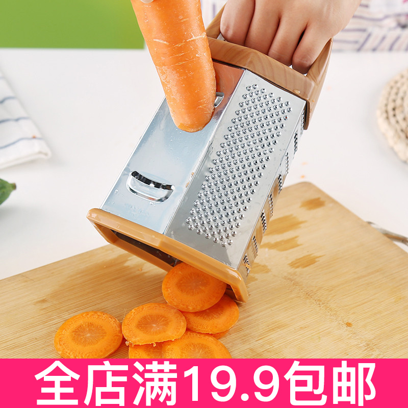 多功能创意厨房切菜器不锈钢土豆切丝器四面刨丝器多用六面削皮器
