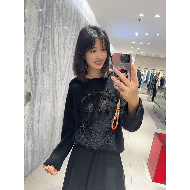 AS达哥~元货你懂的货~一样没有几件 25冬新品流苏镂空含绵羊毛女