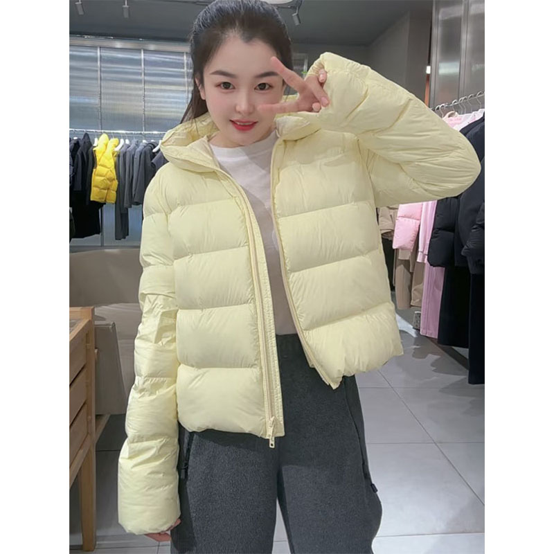 AS达哥~江南JB款~小个子福音25冬新款90白鸭绒羽绒服女短款连帽