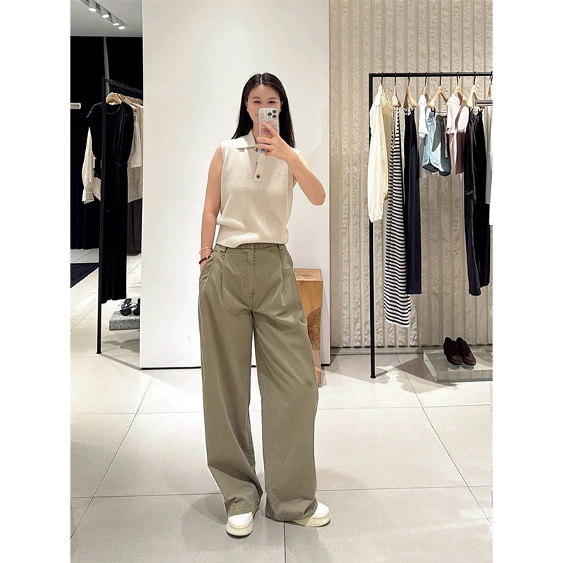 AS达哥~原C现货 版型很棒 2025秋高腰显瘦阔腿弯刀裤女休闲裤长裤