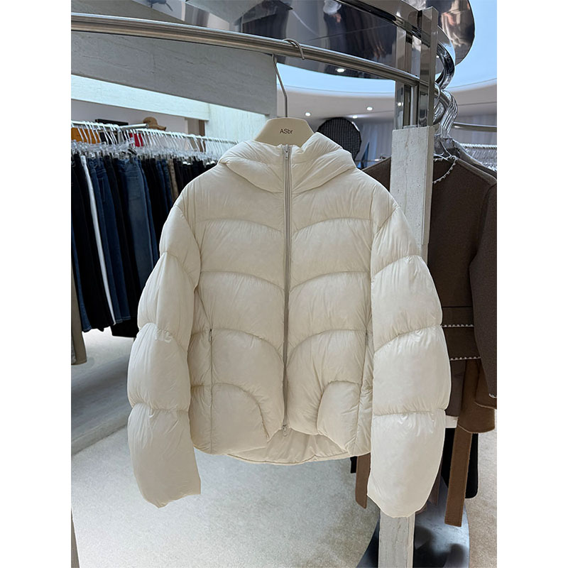 AS达哥~江南款~保暖有型25秋冬90白鸭绒宽松轻薄泡芙连帽羽绒服女