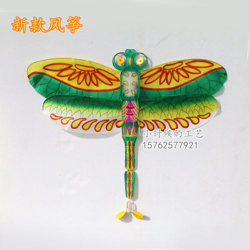 潍坊新款蜻蜓风筝真丝手绘绢料高档精品礼盒风筝可DIY绘画教学