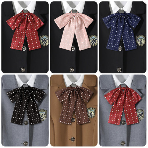 大长柄波点领结女jk日系学院风