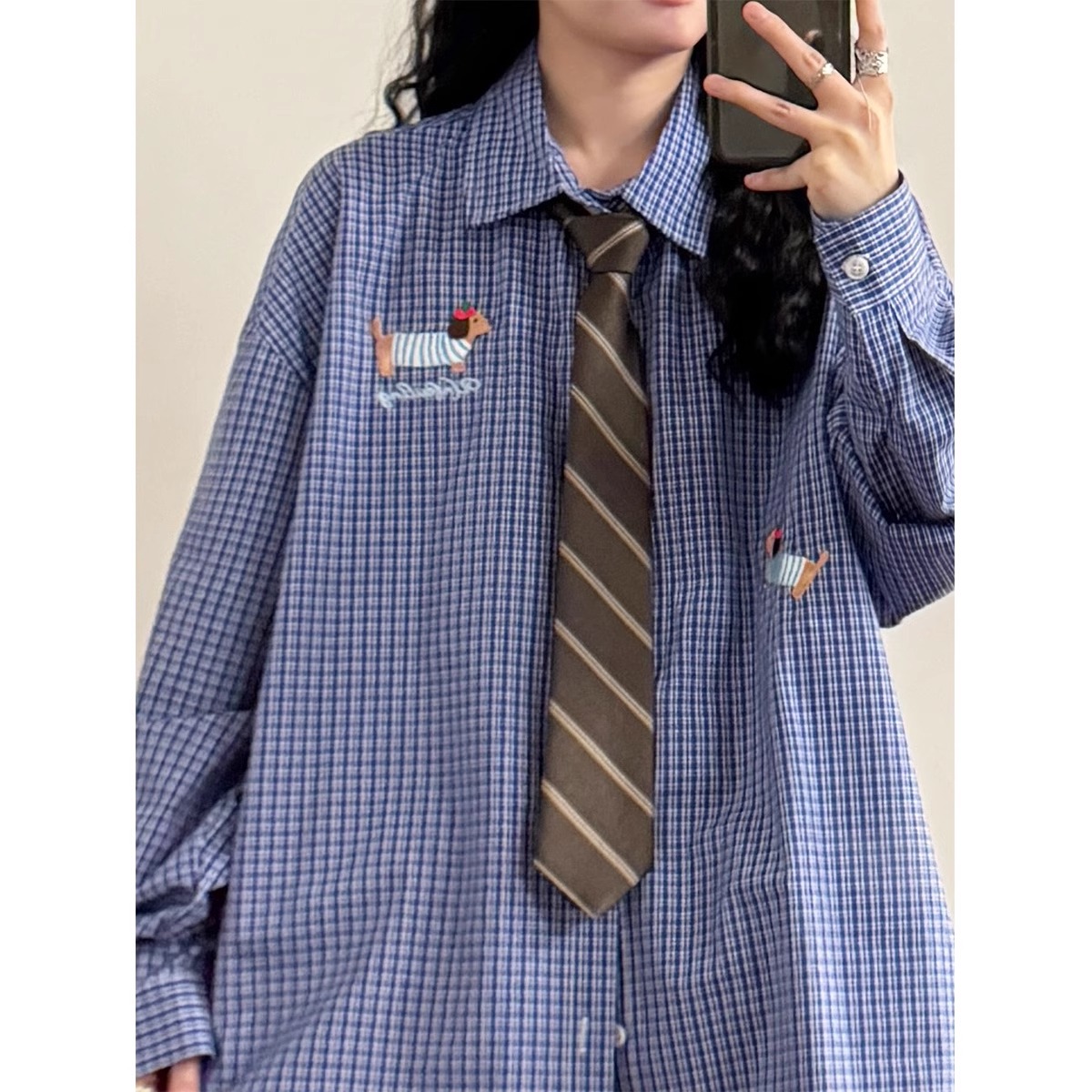 棕色复古懒人免打衬衫领带女学院风咖啡色jk蝴蝶结衬衫配饰领结女