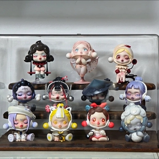 泡泡玛特SP漫相集系列手办盲盒摇曳的支点收纳盒阶梯木架展示盒子