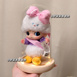 泡泡玛特DIMOO迪士尼黛丝的礼物搪胶毛绒公仔展示盒防尘盒收纳盒