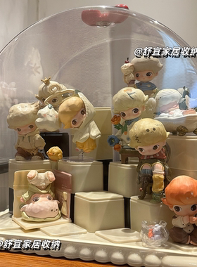 泡泡玛特DIMOO如果今天星期八想要晴天盲盒手办diy造景展示收纳盒