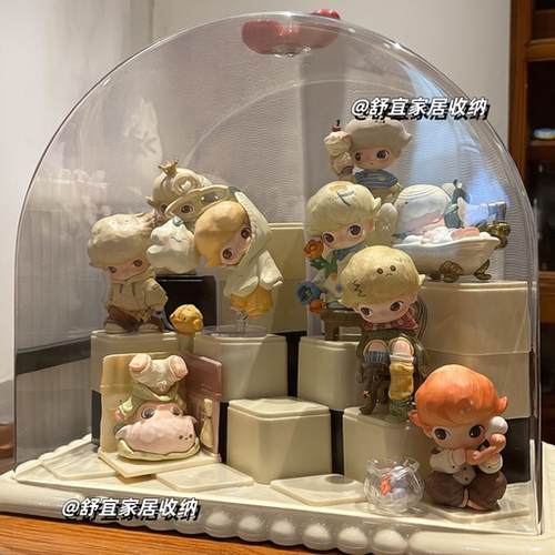 泡泡玛特DIMOO如果今天星期八想要晴天盲盒手办diy造景展示收纳盒