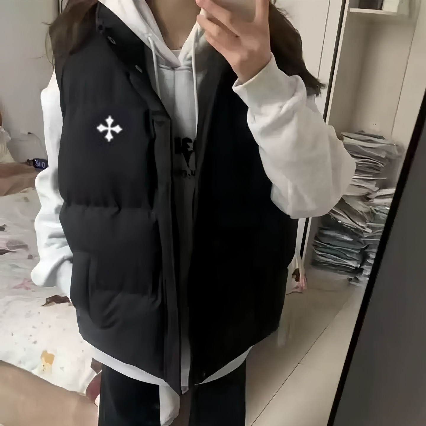 日系通勤风黑色立领拉链马甲女大童初中高中学生百搭无袖背心外套,女装/女士精品,马夹,淘宝优惠券,粉丝福利购,淘宝优惠卷