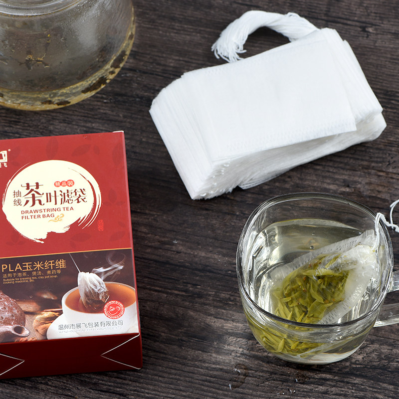 玉米纤维抽线袋一次性茶包袋反折茶叶过滤袋泡茶卤煮中药调料包袋,餐饮具,茶滤,淘宝优惠券,粉丝福利购,淘宝优惠卷