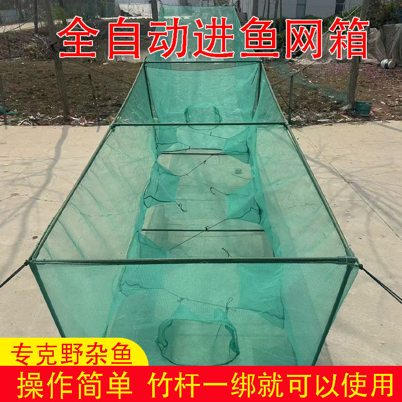 自动进鱼网箱只进不出杂鱼鲫鱼白鱼网/虾笼/其它渔具