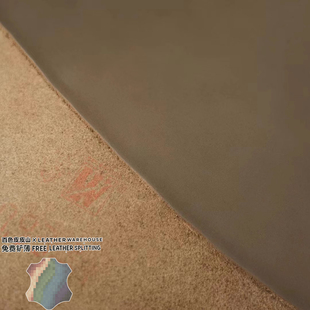 意大利BUTTERO巴特肉卡其灰腩条多脂透染植鞣革2.5MM手工牛皮皮料
