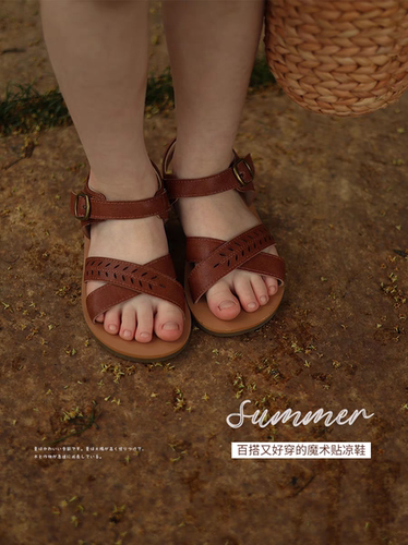 夏季露趾沙滩鞋女童软底