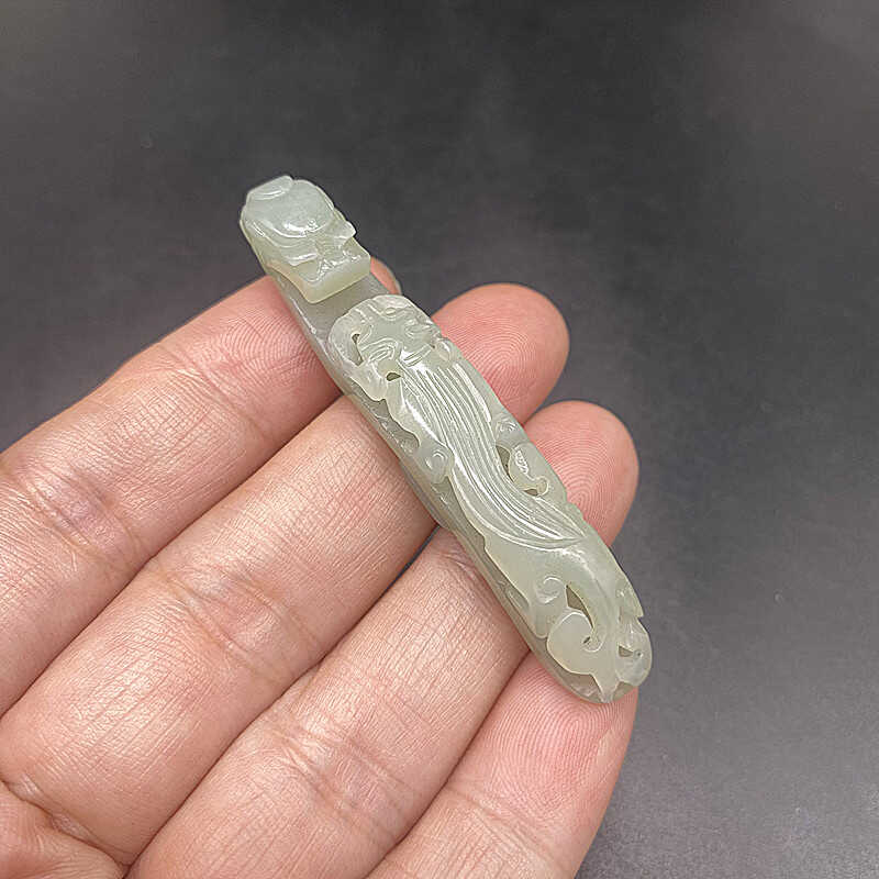 貔貅腰配古风玉佩龙头玉带钩配饰