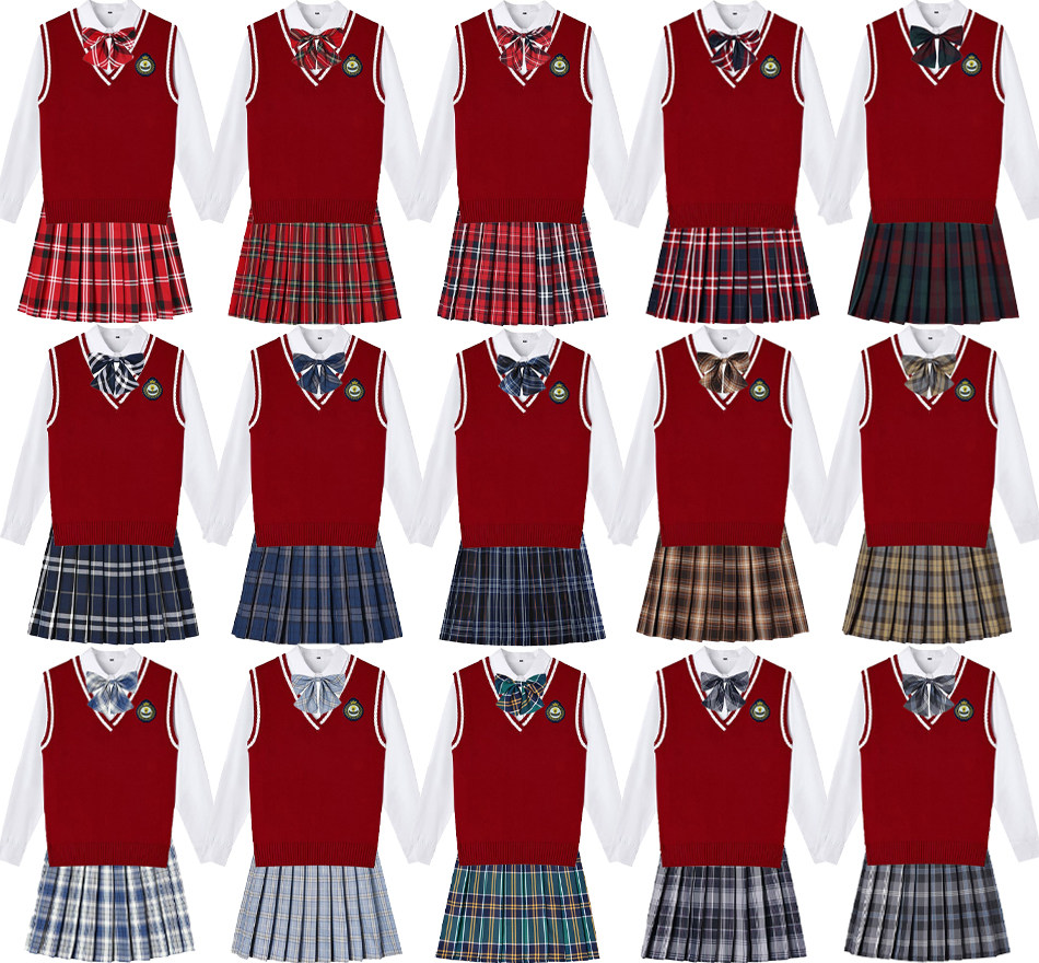 英伦学院校服背心马甲秋冬款