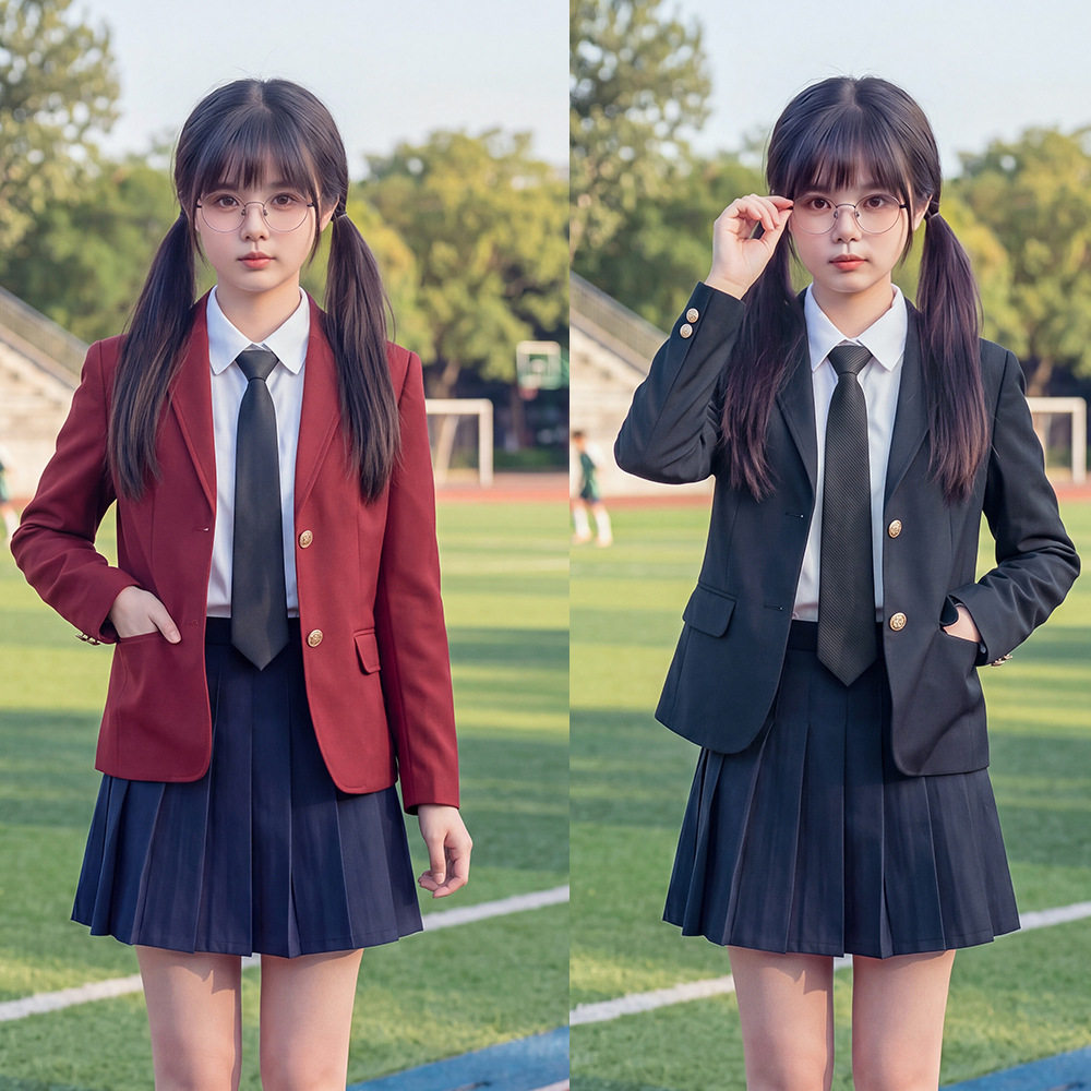 高校JK制服女春秋季学院风西装外套小个子女装高级感宽松气质上衣