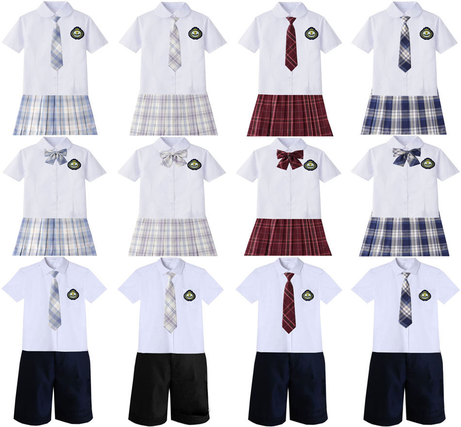 jk英伦学院风夏装短袖情侣制服