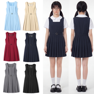 学院风中长裙TR纯色2件9.5折