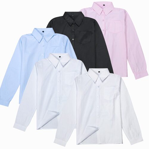 jk礼服粉色尖领长袖衬衫