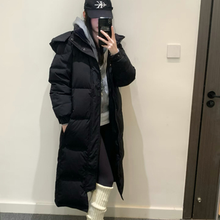 过膝加厚中戏艺考学生宽松女外套 长款 冬季 情侣羽绒棉服2025年新款