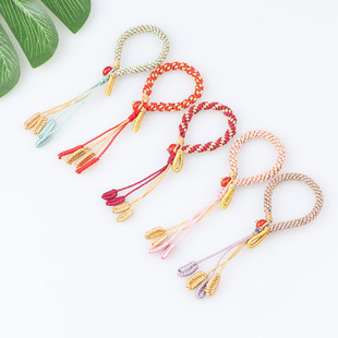 文玩挂件装饰手工编织配件绳拼色指环扣车挂包挂玉米结钥匙扣diy