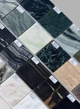 天然大理石奢石样板色板全新现货设计师款装饰专用杯垫摆件