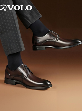 VOLO犀牛皮鞋男款商务正装男鞋真皮2025新款男士休闲皮鞋结婚新郎