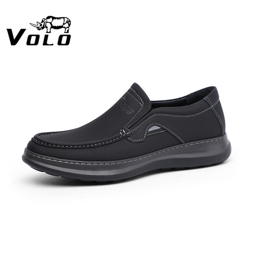 VOLO犀牛头层牛皮轻盈软底休闲鞋