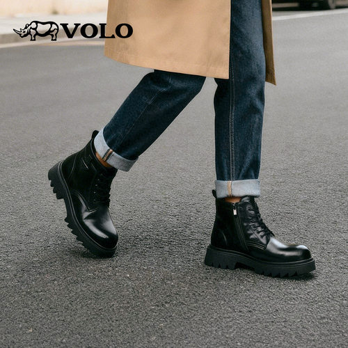 【柔软亲肤】VOLO犀牛工装皮靴