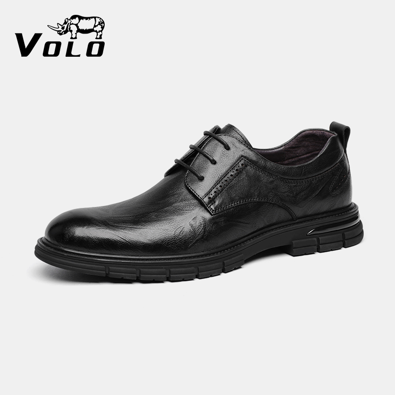 VOLO/犀牛真皮头层牛皮商务皮鞋