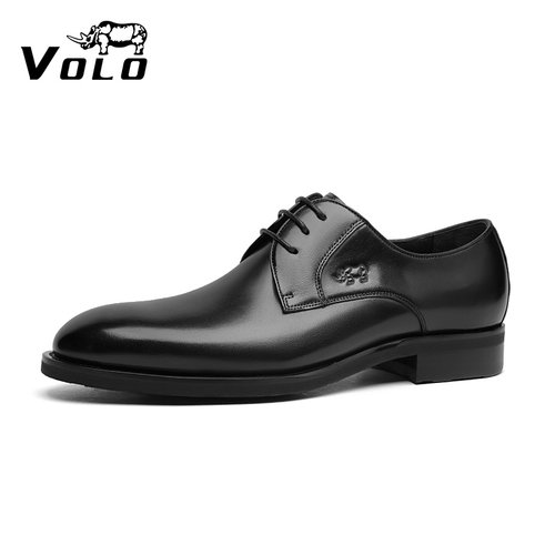 VOLO/犀牛头层牛皮轻质商务皮鞋
