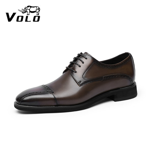 VOLO/犀牛三接头真皮德比鞋