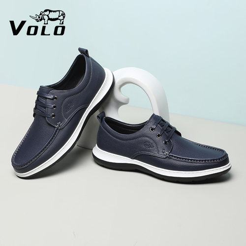 VOLO/犀牛真皮抑菌防臭休闲皮鞋