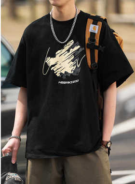 190cm加长T恤男高个子夏季短袖宽松180大码青少年男装185上衣