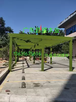 Anticorrosive wood stand wooden floor terrace grape stand balcony wall storage cabinet flower grid fence Garden Garden