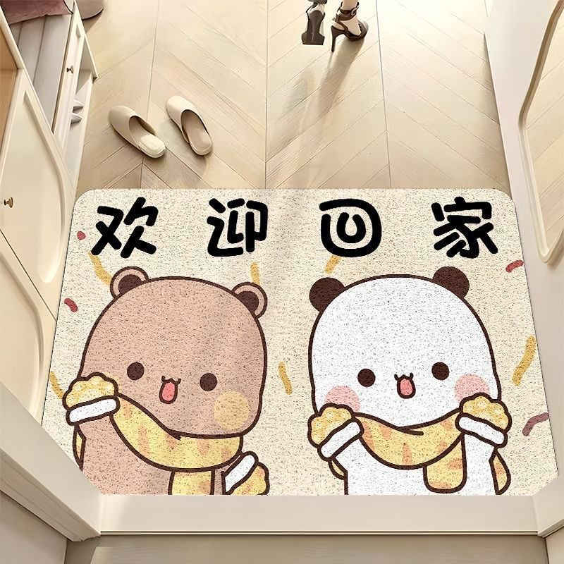 卡通一二布布丝圈地垫入户门