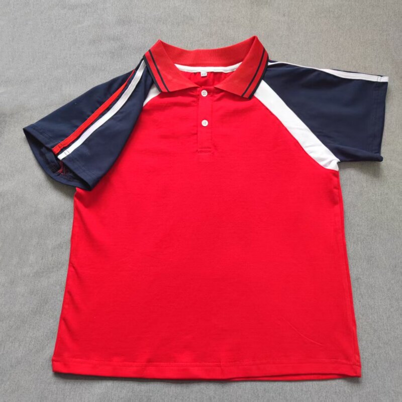 定做夏季男女校服同款运动半袖大POLO衫