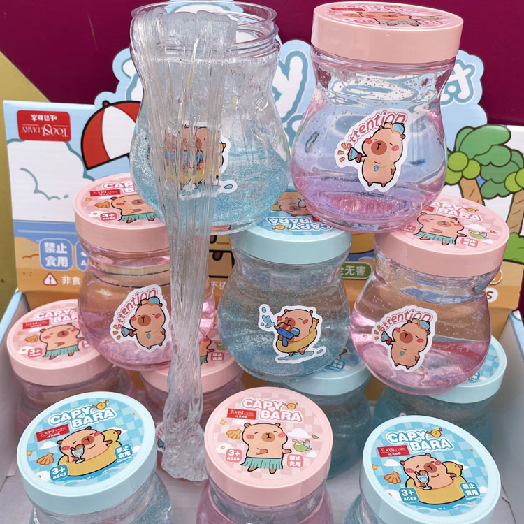 卡皮夏日高透拉膜起泡胶解压彩泥