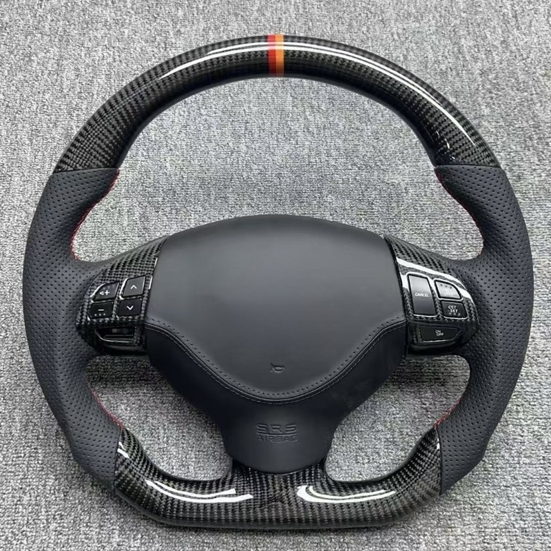 适用于三菱翼神 Lancer 兰瑟 劲炫 欧蓝德碳纤维方向盘原厂升级