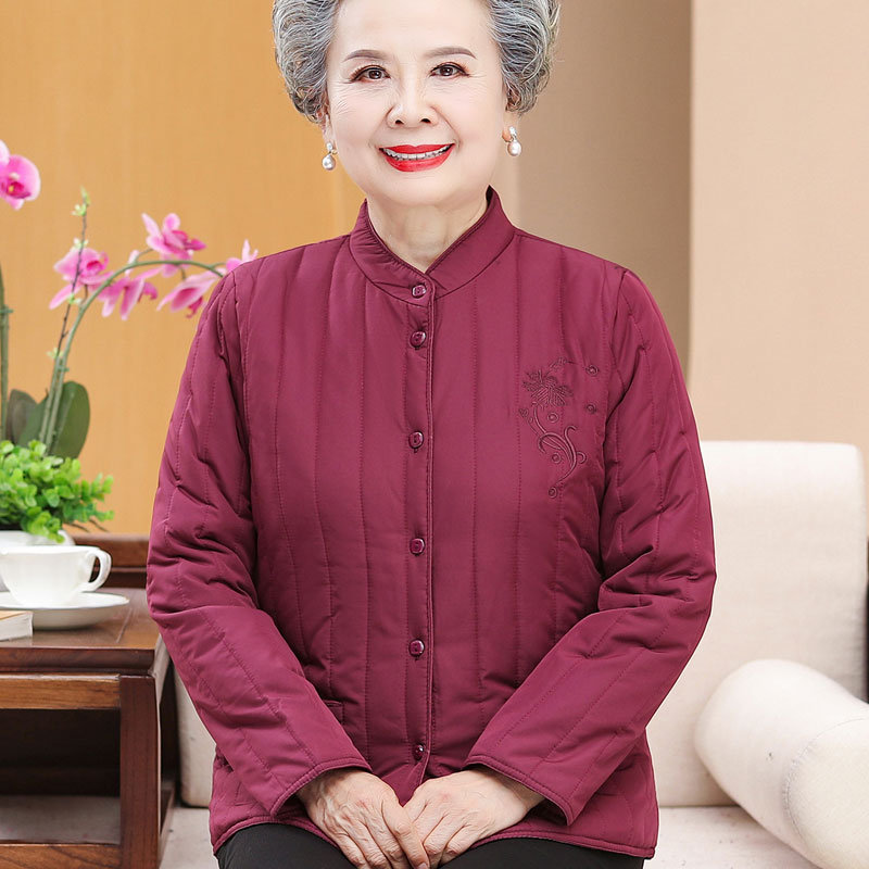 中老年人秋装女小棉衣妈妈冬装羽绒棉内胆奶奶轻薄外套老太太棉袄