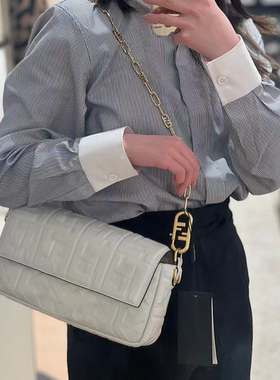 适用FEND-first拼色云朵夹子graphy包带斜挎链替换芬f迪包肩带配