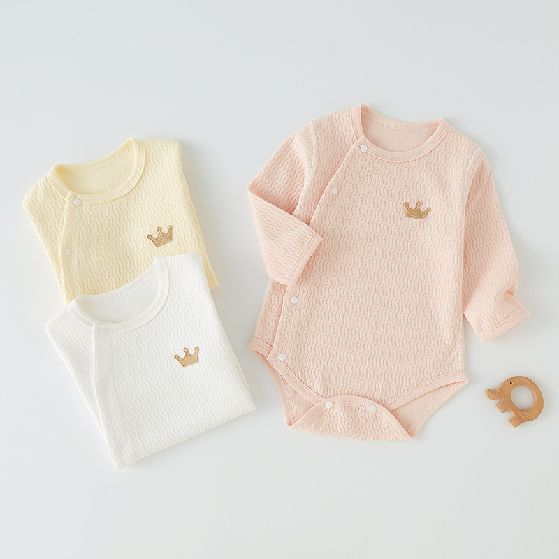 婴儿连体衣秋三角宝宝长袖包屁衣