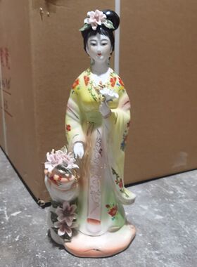 陶瓷刘姑娘神像,黄姑娘神像家用家居摆件